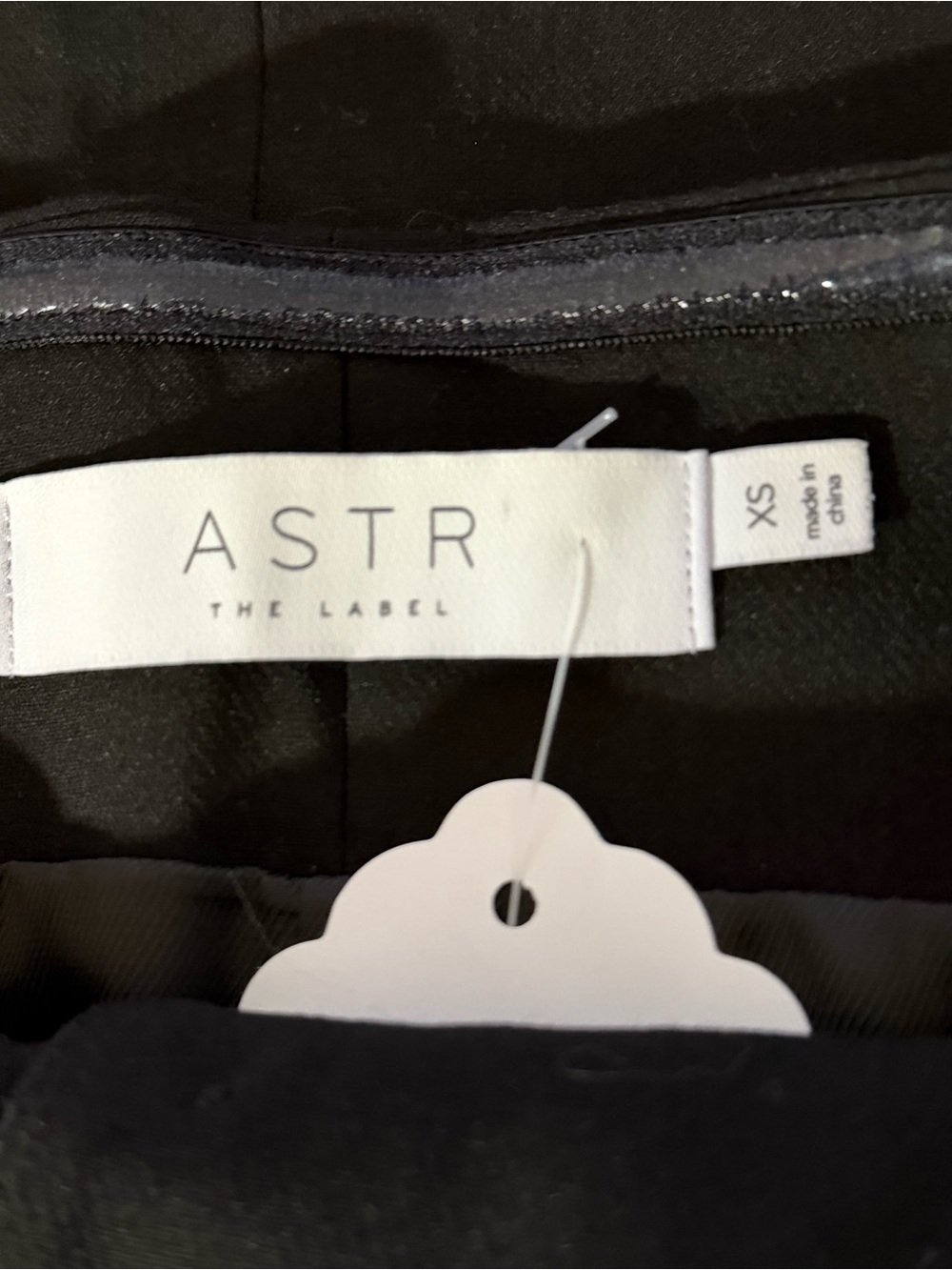 Astr Black Strapless Corset Top with Gold Buttons - Picture 3 of 5